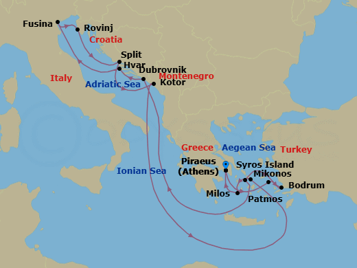 Itinerary map