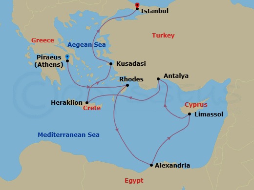 Itinerary map