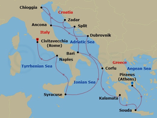 Itinerary map