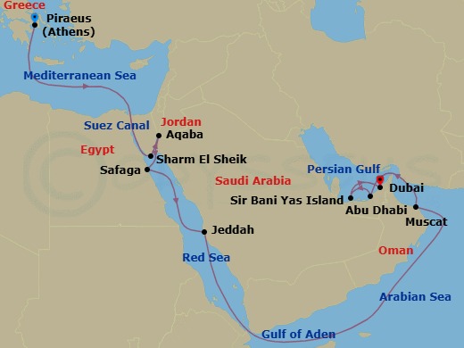 Itinerary map