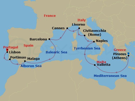 Itinerary map