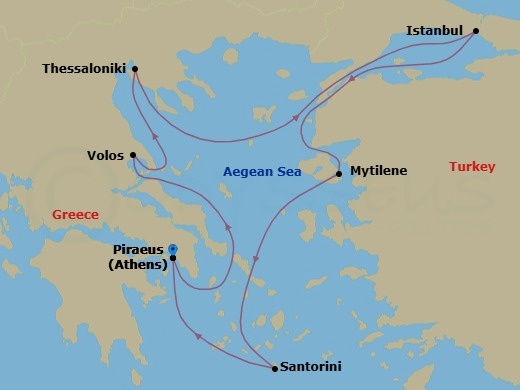 Itinerary map
