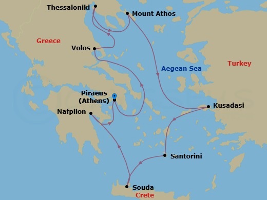 Itinerary map