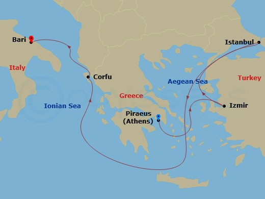 Itinerary map