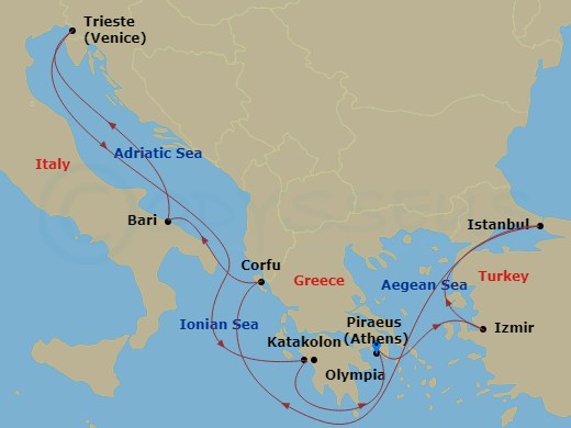 Itinerary map