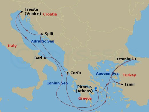Itinerary map