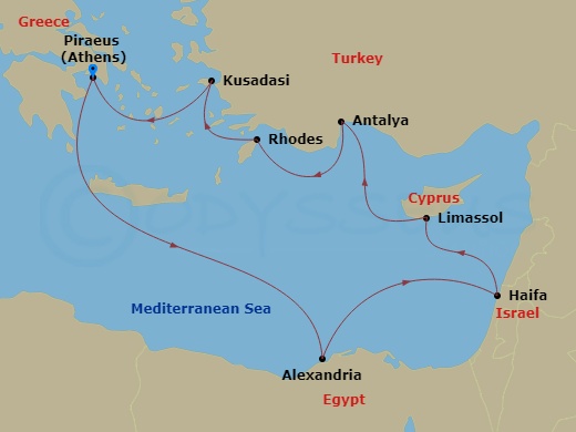 Itinerary map