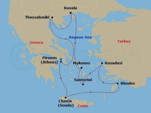 Itinerary map