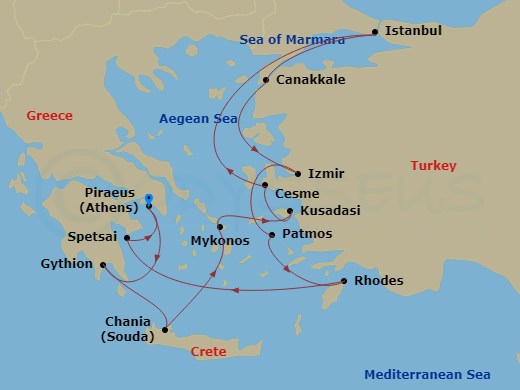 Itinerary map