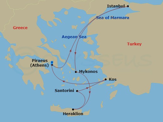 Itinerary map