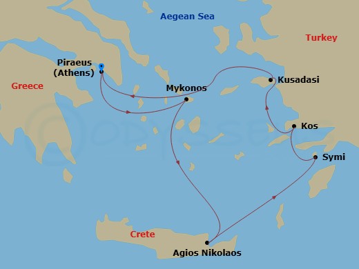 Itinerary map