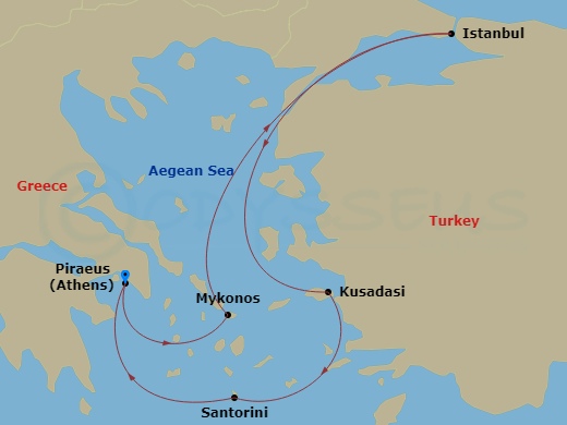 Itinerary map