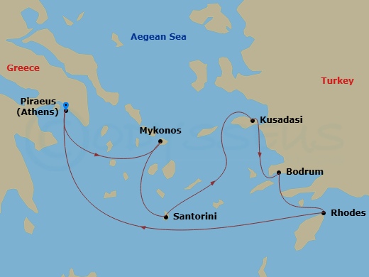 Itinerary map