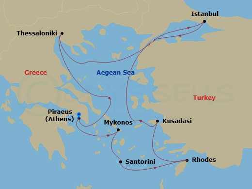 Itinerary map