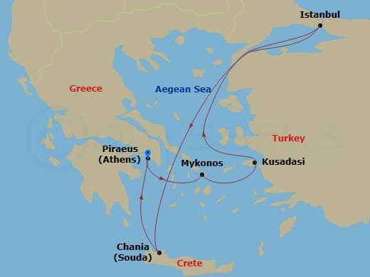 Itinerary map