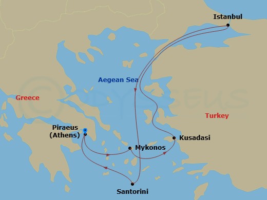 Itinerary map