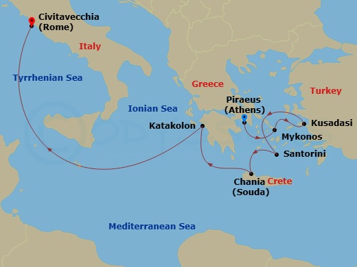 Itinerary map