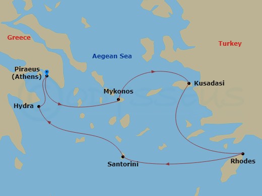 Itinerary map