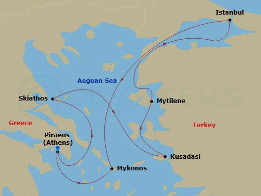 Itinerary map