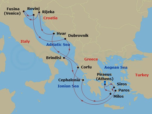 Itinerary map