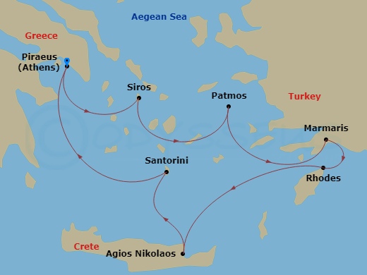 Itinerary map