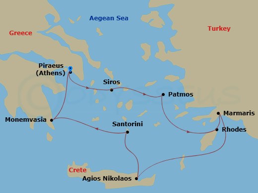 Itinerary map