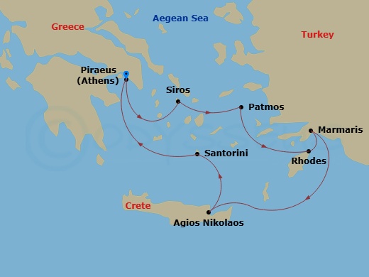 Itinerary map
