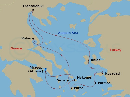 Itinerary map