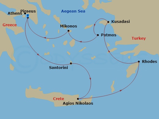 Itinerary map