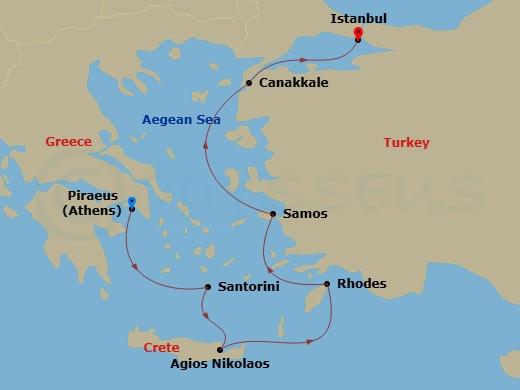 Itinerary map