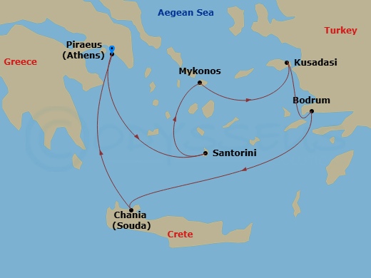Itinerary map