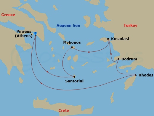 Itinerary map