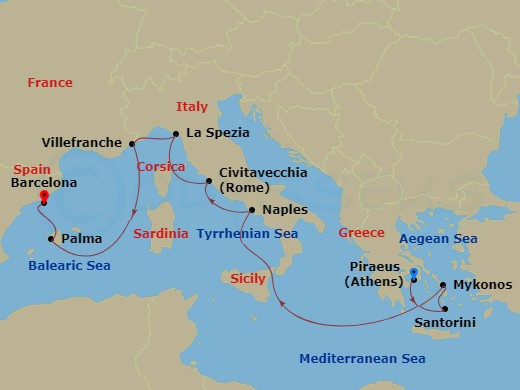 Itinerary map