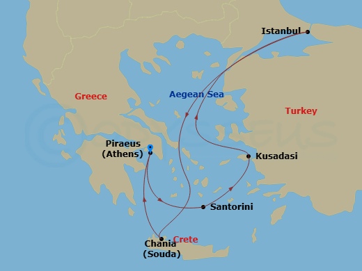 Itinerary map