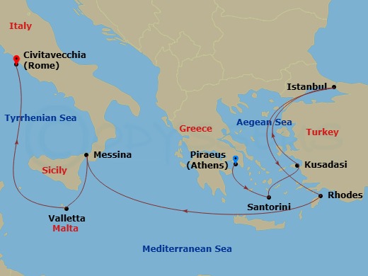 Itinerary map