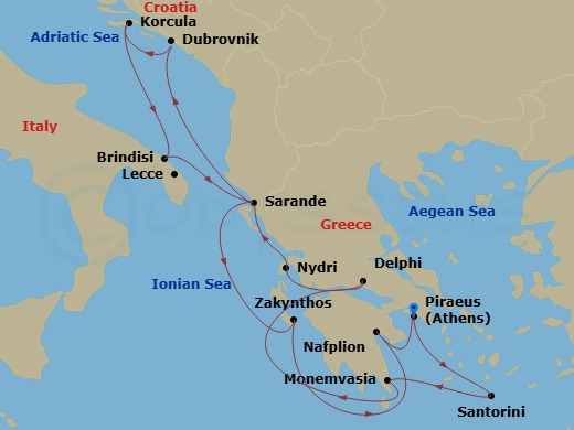 Itinerary map