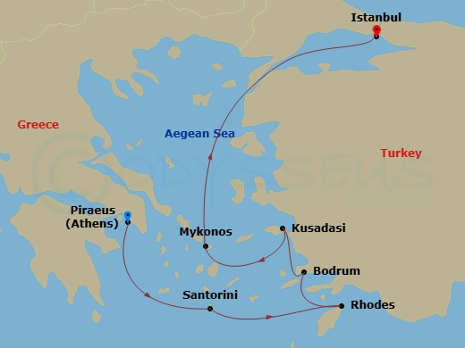 Itinerary map