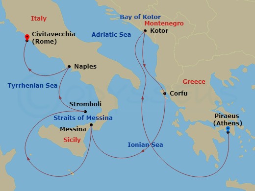 Itinerary map