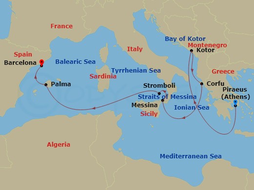 Itinerary map