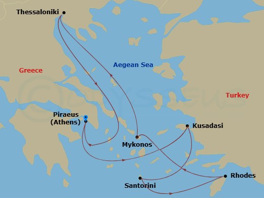 Itinerary map