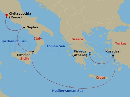 Itinerary map