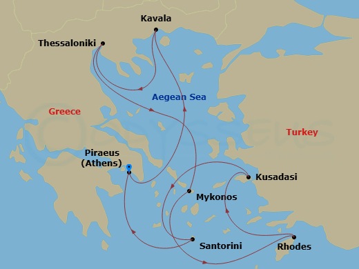 Itinerary map