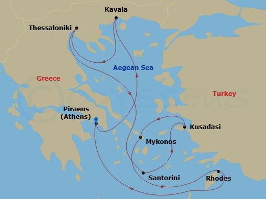 Itinerary map
