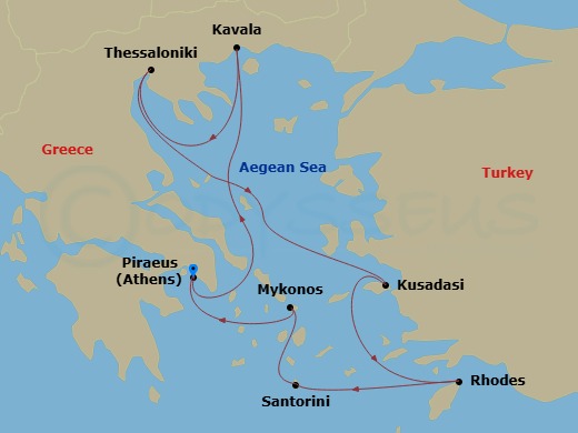 Itinerary map