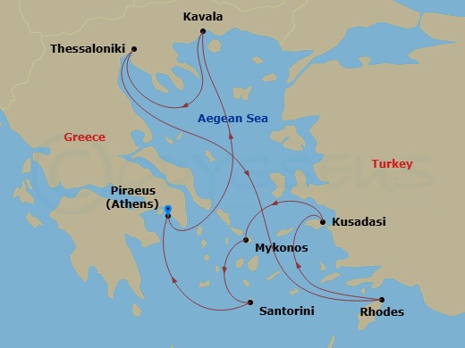 Itinerary map
