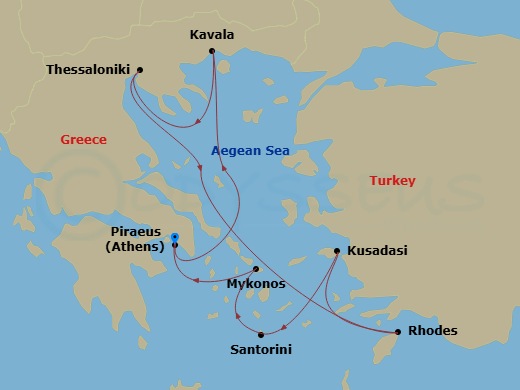 Itinerary map