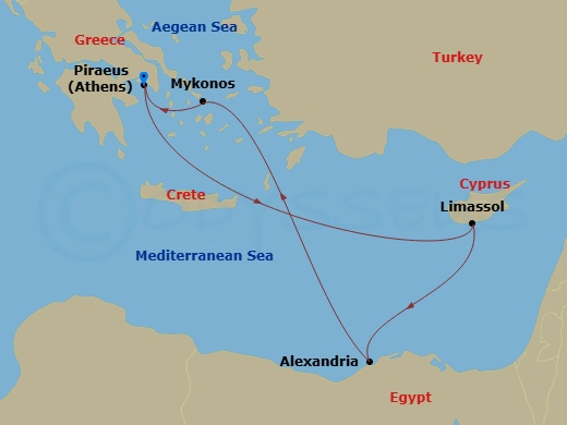 Itinerary map