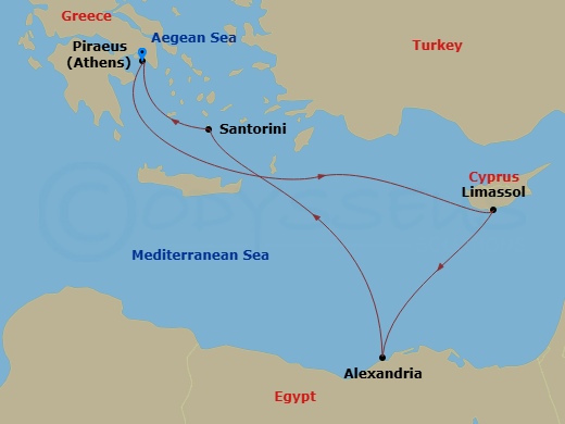 Itinerary map