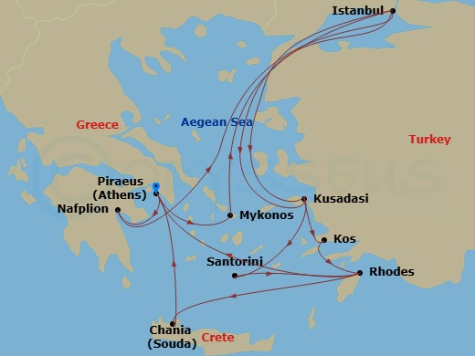 Itinerary map