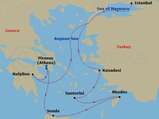 Itinerary map
